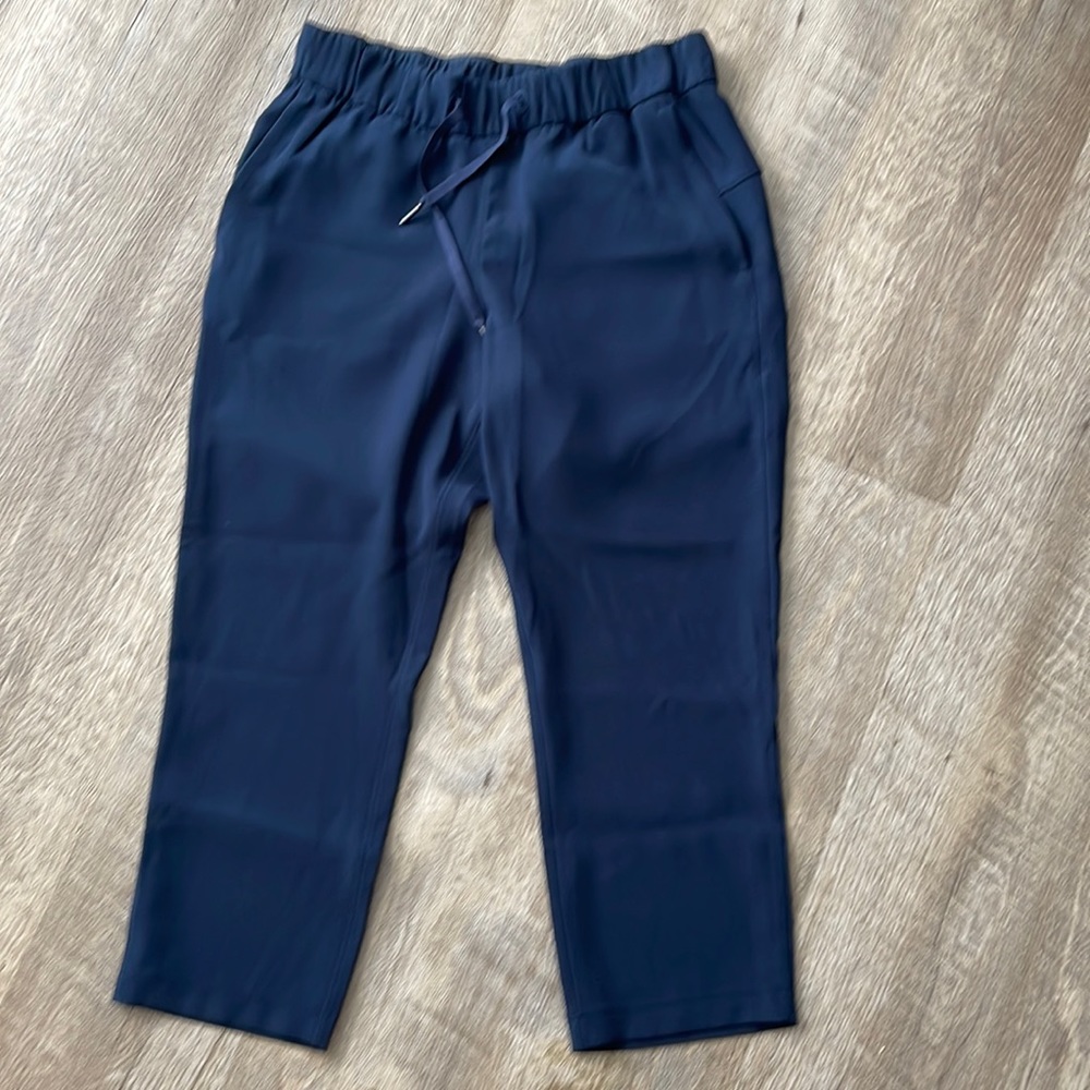 BNWOT Lululemon navy blue on the fly pants woven